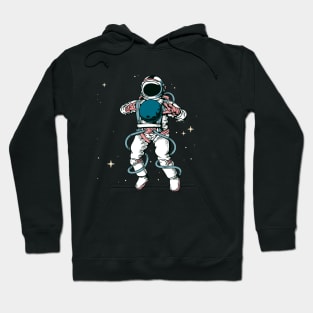 astronaut in space holding planet with stars astronaut lover Hoodie